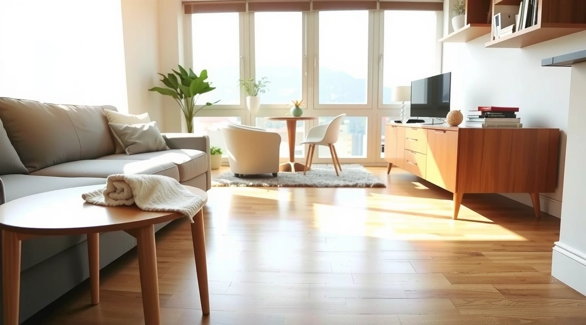 A clean, serene apartment interior