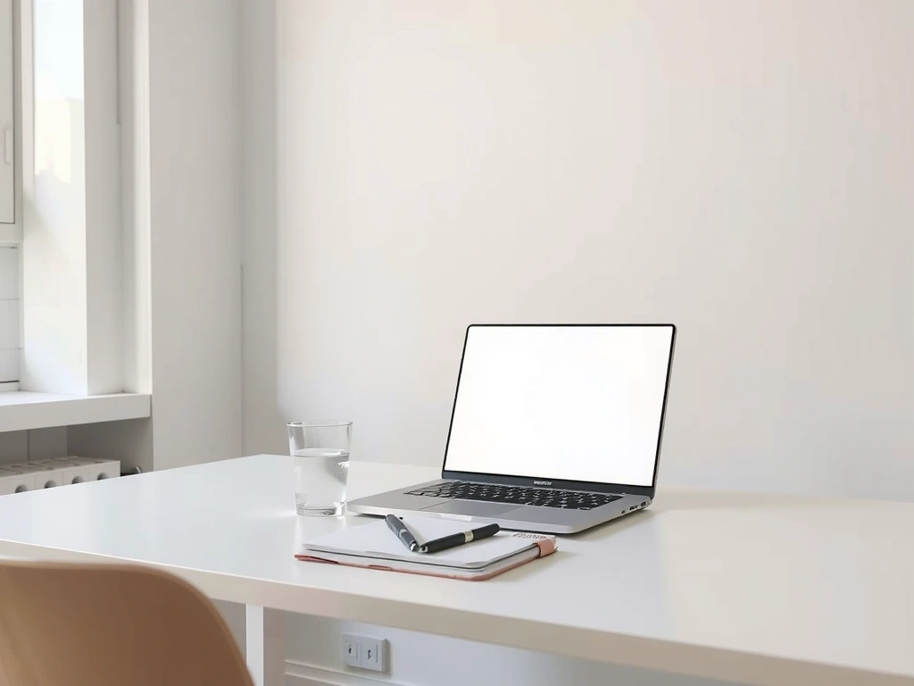 A clean, minimalist workspace symbolizing transparency and clarity in data usage.