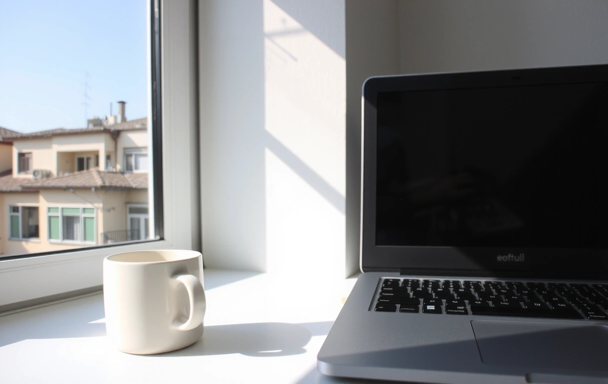 A clean, organized workspace, symbolizing a fresh start.